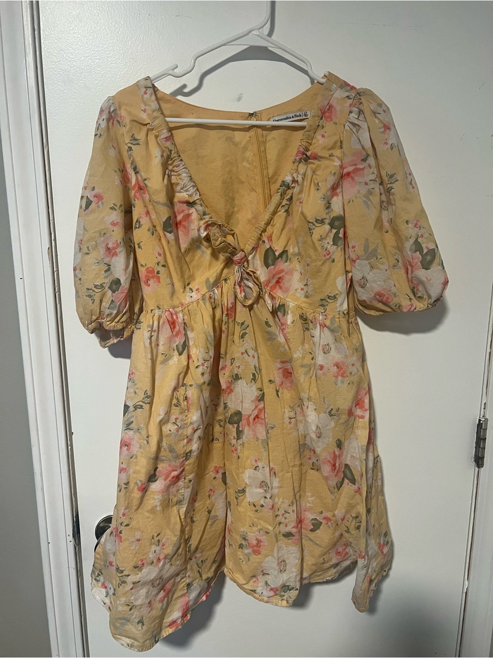 Abercrombie & Fitch Yellow Floral Mini Dress